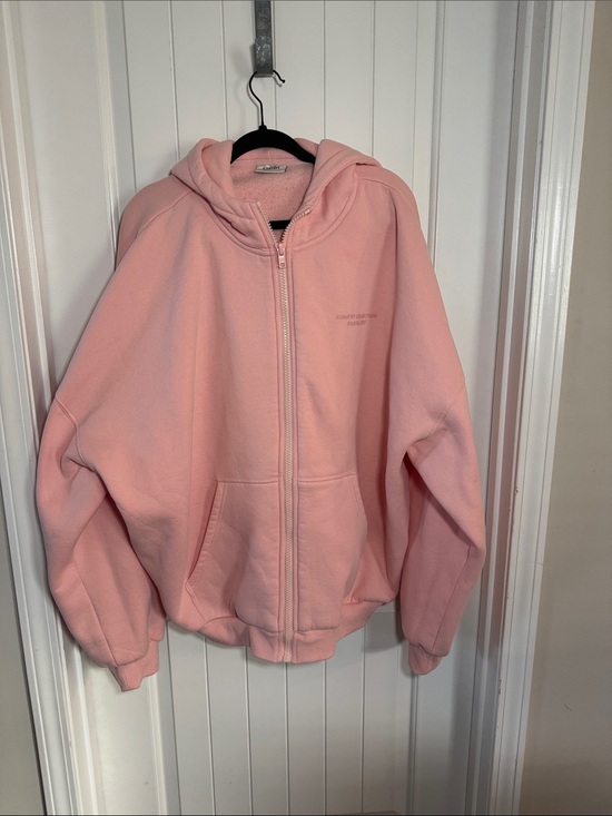 Comfrt Tops - Comfort  Pastel Collection Zip-Up Hoodie Jacket Pink/Coral